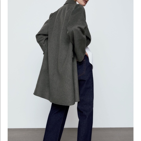Zara Wool Blend Coat - Picture 4 of 9